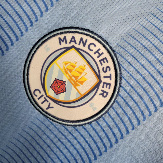 Camisa Manchester City Home 23/24 Manga Longa